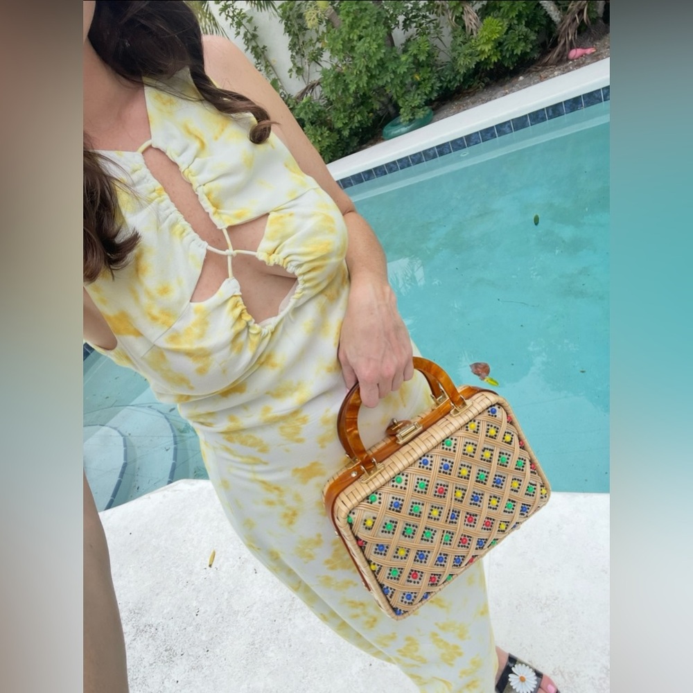 Tie-Dye Cutout Maxi Dress